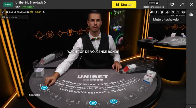 Blackjack Unibet Live Casino