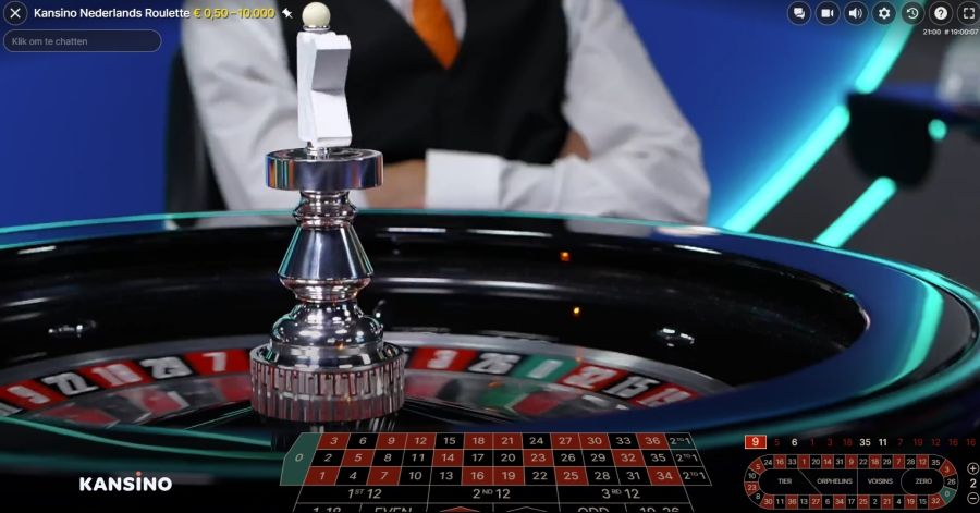 Kansino Nederlandse Live Roulette